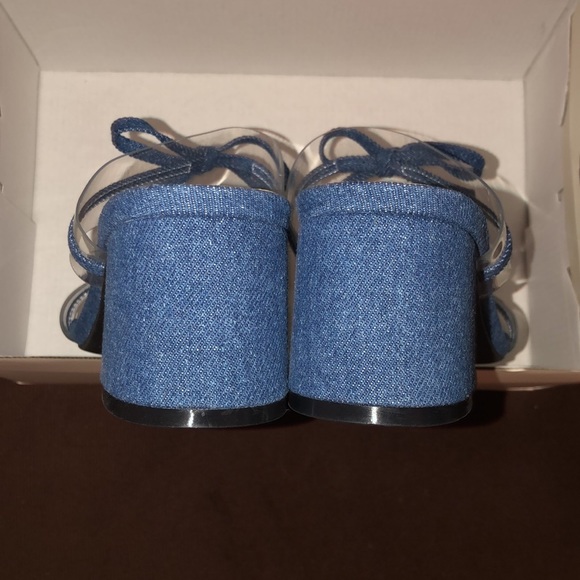 Comfort Denim Bow Heels - Picture 6 of 11